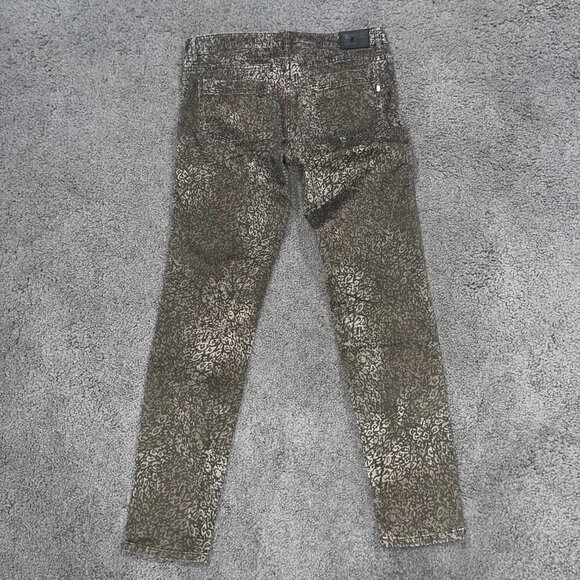 LUISA CERANO Brown Leopard Print Straight Leg Jeans - EUC - Size 12 - Picture 5 of 11